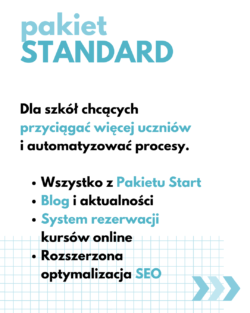 Strona Internetowa Twojej Szkoły: PAKIET STANDARD