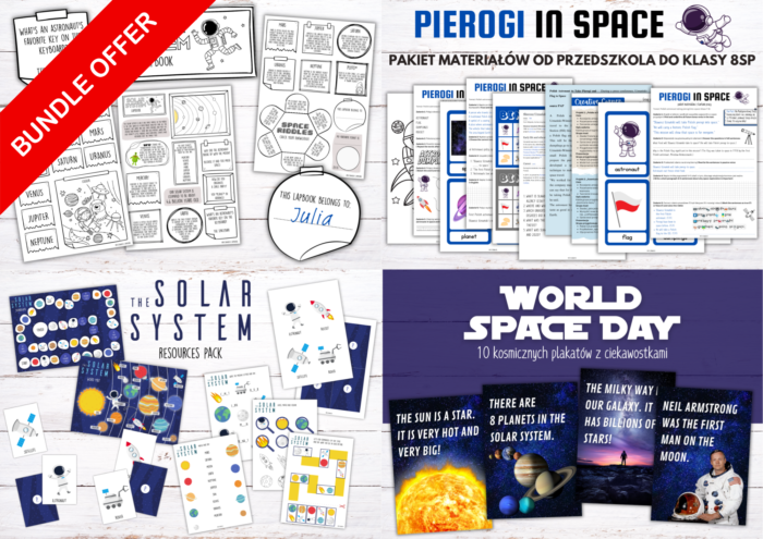 BUNDLE: Space Day: kosmiczny zestaw materiałów do nauki angielskiego
