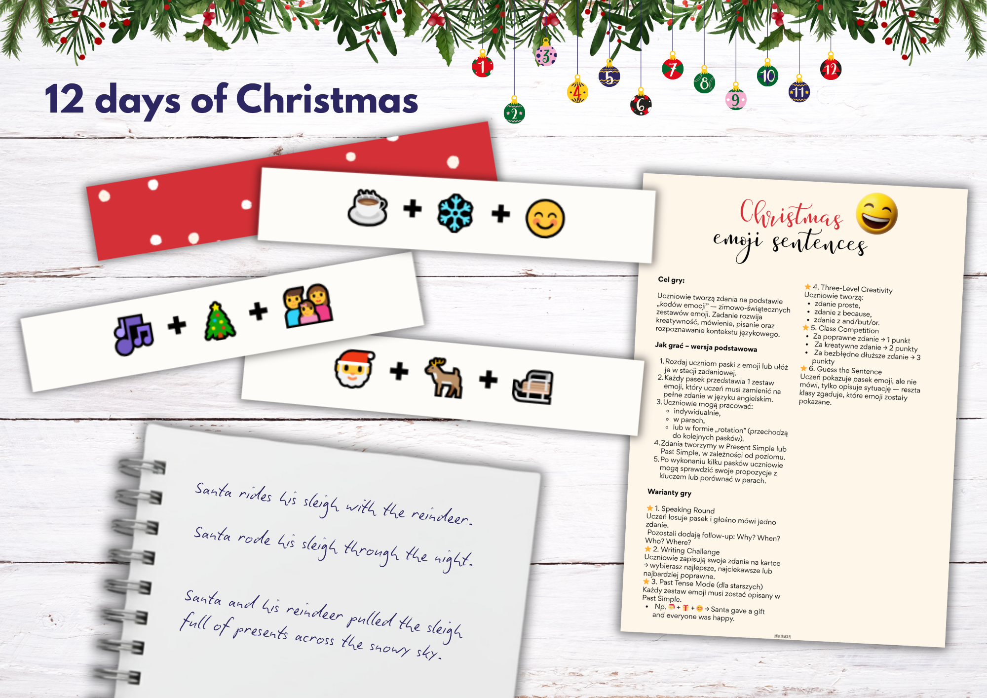 🎄✨ DAY 4 — Christmas Emoji Sentences