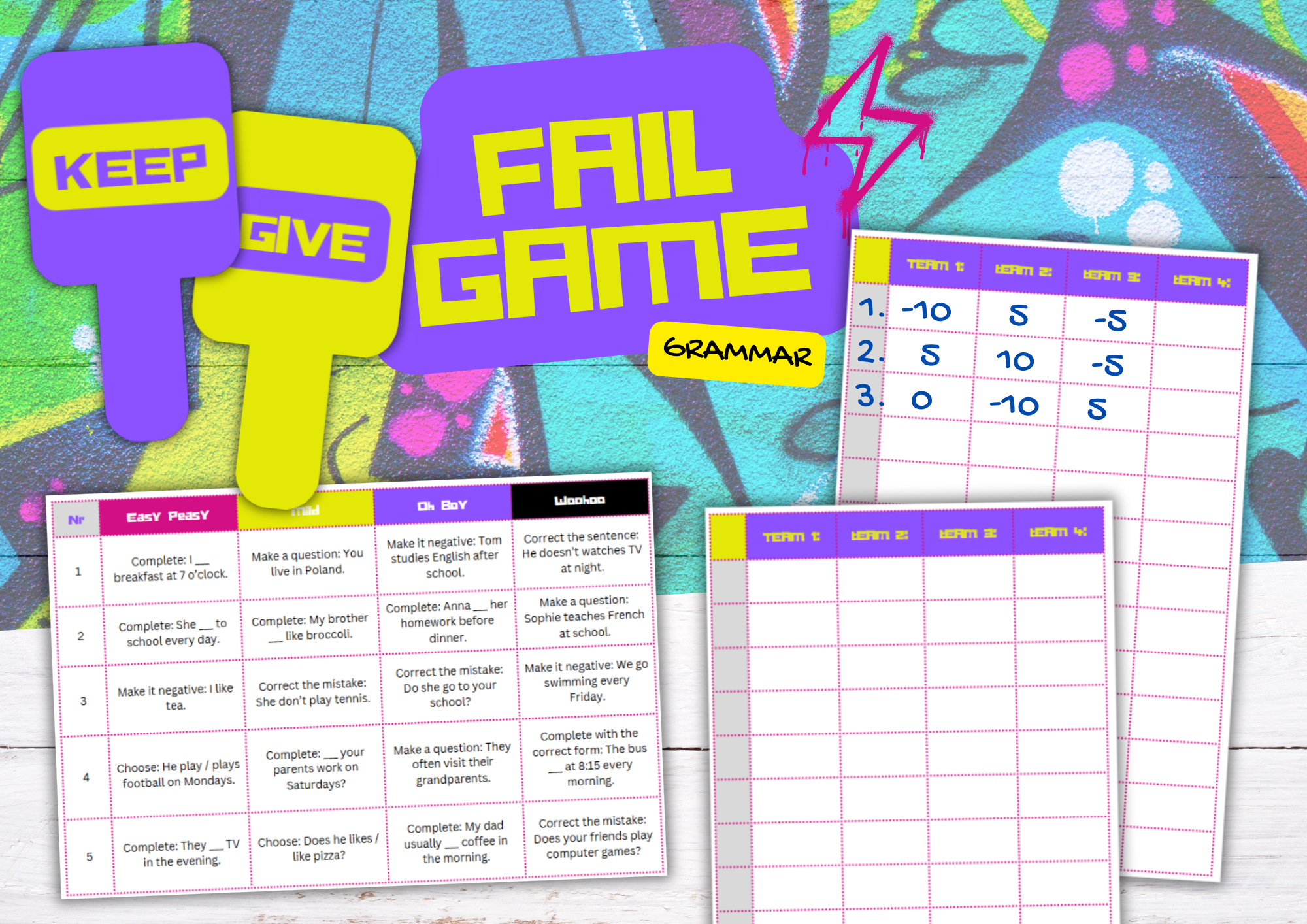 FAIL GAME | Grammar: gra językowa do powtórki gramatyki angielskiej