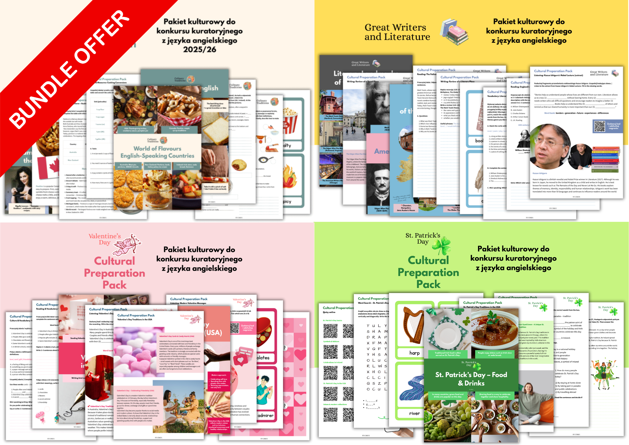 Cultural Bundle 4 in 1 – Konkurs Kuratoryjny | Cztery pakiety tematyczne w jednym zestawie!