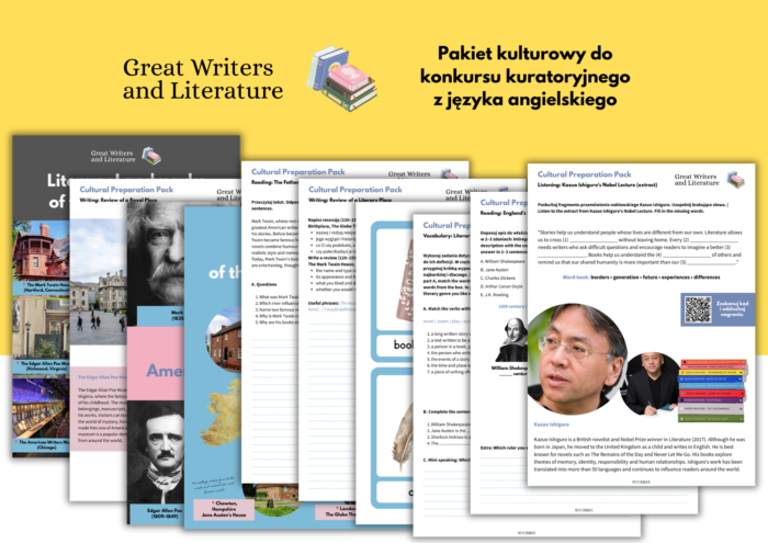 Pakiet kulturowy „Great Writers and Literature” – przygotowanie do konkursu kuratoryjnego